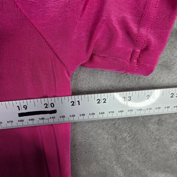 Womens Ronni Nicole By Ouida Pink Shirt Dress Button Down Short Sleeve Size L - Picture 6 of 8